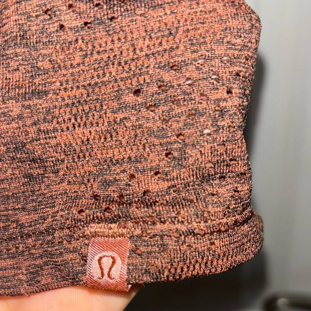 Lululemon Train To Be Muscle Tank Top Dot Camo Dark Terracotta Orange Size 4
